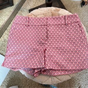 Ann Taylor LOFT Riviera Shorts Pink Silver Jacquard Print Women’s Size 2